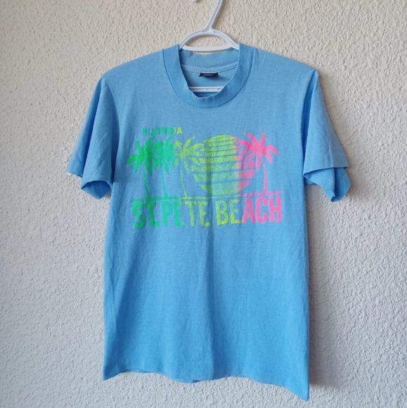 80s Florida St. Pete Beach T-Shirt - Picture 1 of 5